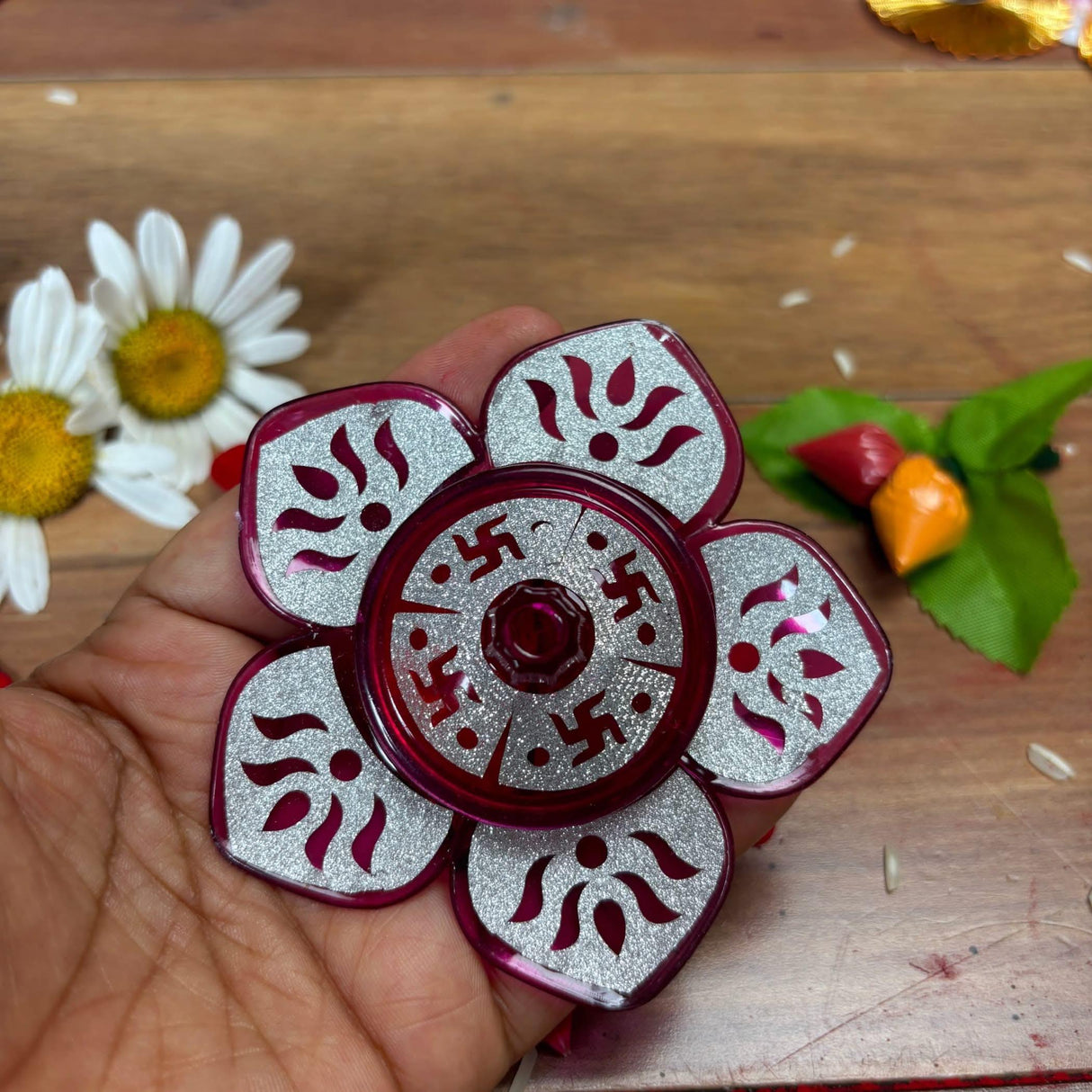 Lotus Haldi Kumkum Holder, Thamboolam, Pooja Favor, Diwali Gift, Diwali Favor, Deewali Decor, Haldikumkum Plate, Pooja Return Gift - LoveNspire