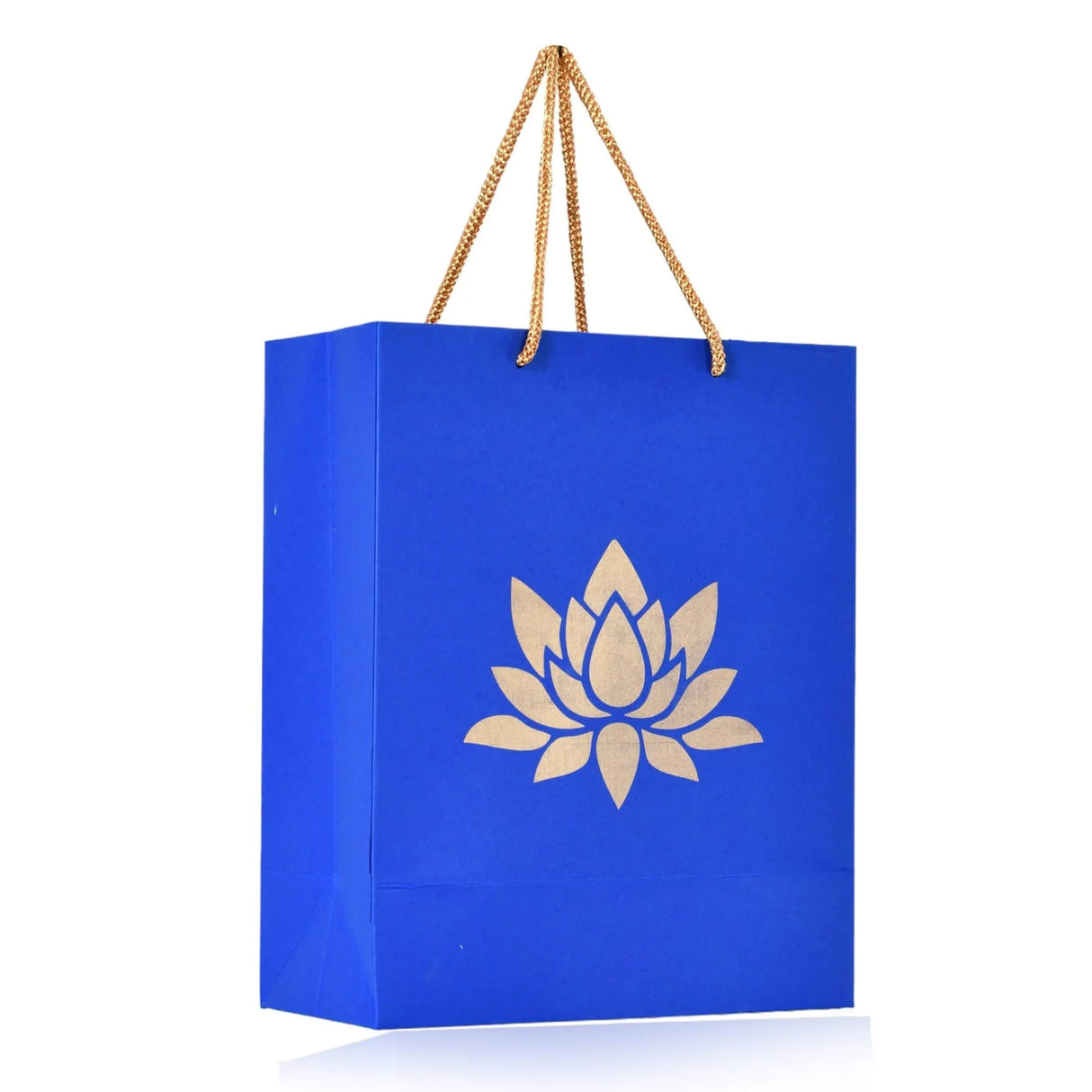 Lotus Paper Carry Bags Indian Gift Bag for Wedding Housewarming Diwali Return Gifts Party Favor Goodie Bags - 8x4x10 Inch - LoveNspire