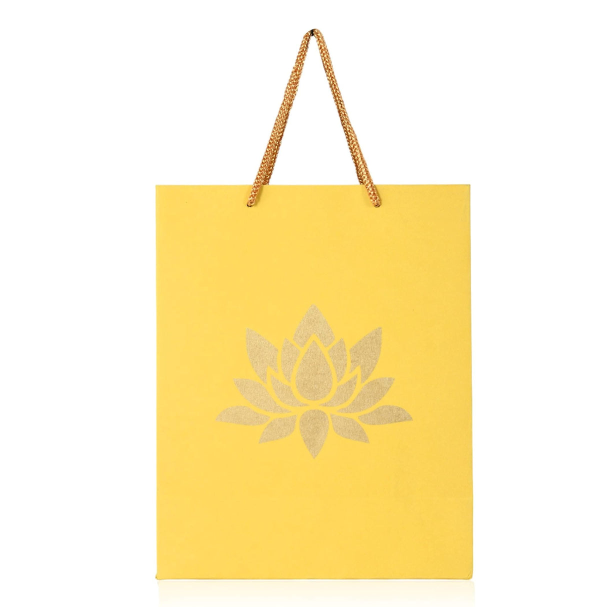 Lotus Paper Carry Bags Indian Gift Bag for Wedding Housewarming Diwali Return Gifts Party Favor Goodie Bags - 8x4x10 Inch - LoveNspire