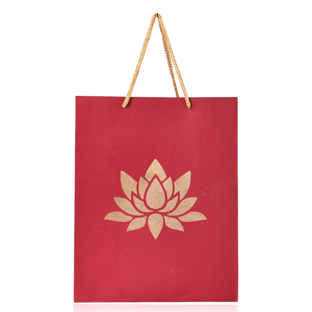 Lotus Paper Carry Bags Indian Gift Bag for Wedding Housewarming Diwali Return Gifts Party Favor Goodie Bags - 8x4x10 Inch - LoveNspire
