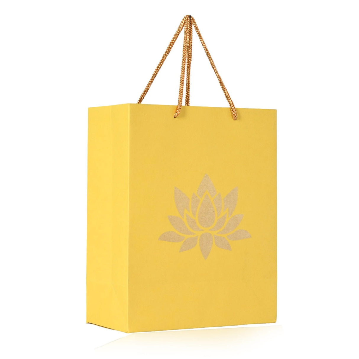 Lotus Paper Carry Bags Indian Gift Bag for Wedding Housewarming Diwali Return Gifts Party Favor Goodie Bags - 8x4x10 Inch - LoveNspire