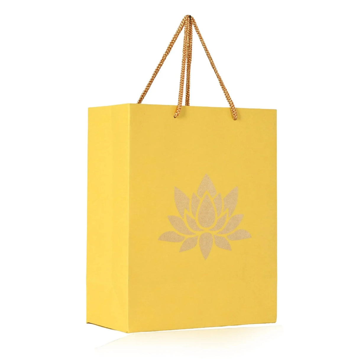 Lotus Paper Carry Bags Indian Gift Bag for Wedding Housewarming Diwali Return Gifts Party Favor Goodie Bags - 8x4x10 Inch - LoveNspire