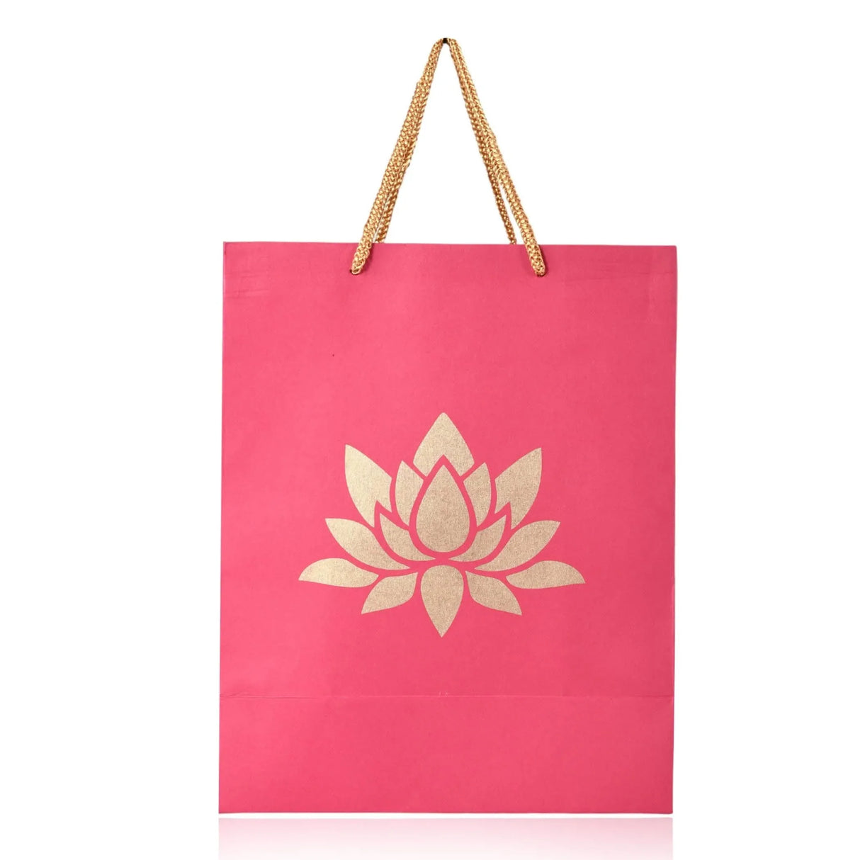 Lotus Paper Carry Bags Indian Gift Bag for Wedding Housewarming Diwali Return Gifts Party Favor Goodie Bags - 8x4x10 Inch - LoveNspire