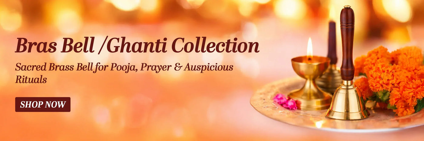Ethnic Ghanti Brass Indian Bell Collection Brass Bells Pooja Items and Decor – LoveNspire