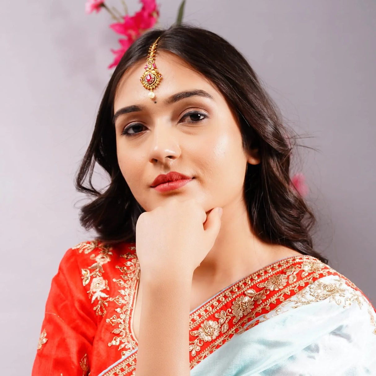 Antique Style Maang Tikka Gold Plated Maang Tika Indian Women Forehead Jewelry Pakistani Wedding Favor Traditional Matha Patti Designer Head Accessory Gift for Her - LoveNspire