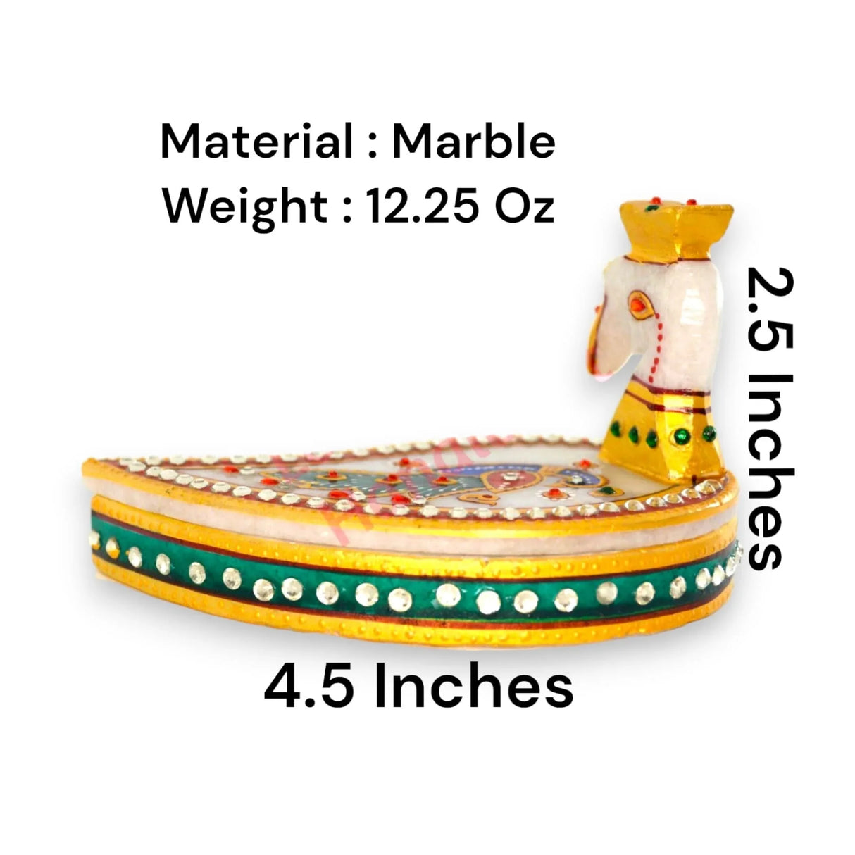 Marble Chopra, Peacock Haldi Kumkum Holder, Pooja Favor, Diwali Gift, Diwali Favor, Deewali Decor, Pooja Item - LoveNspire