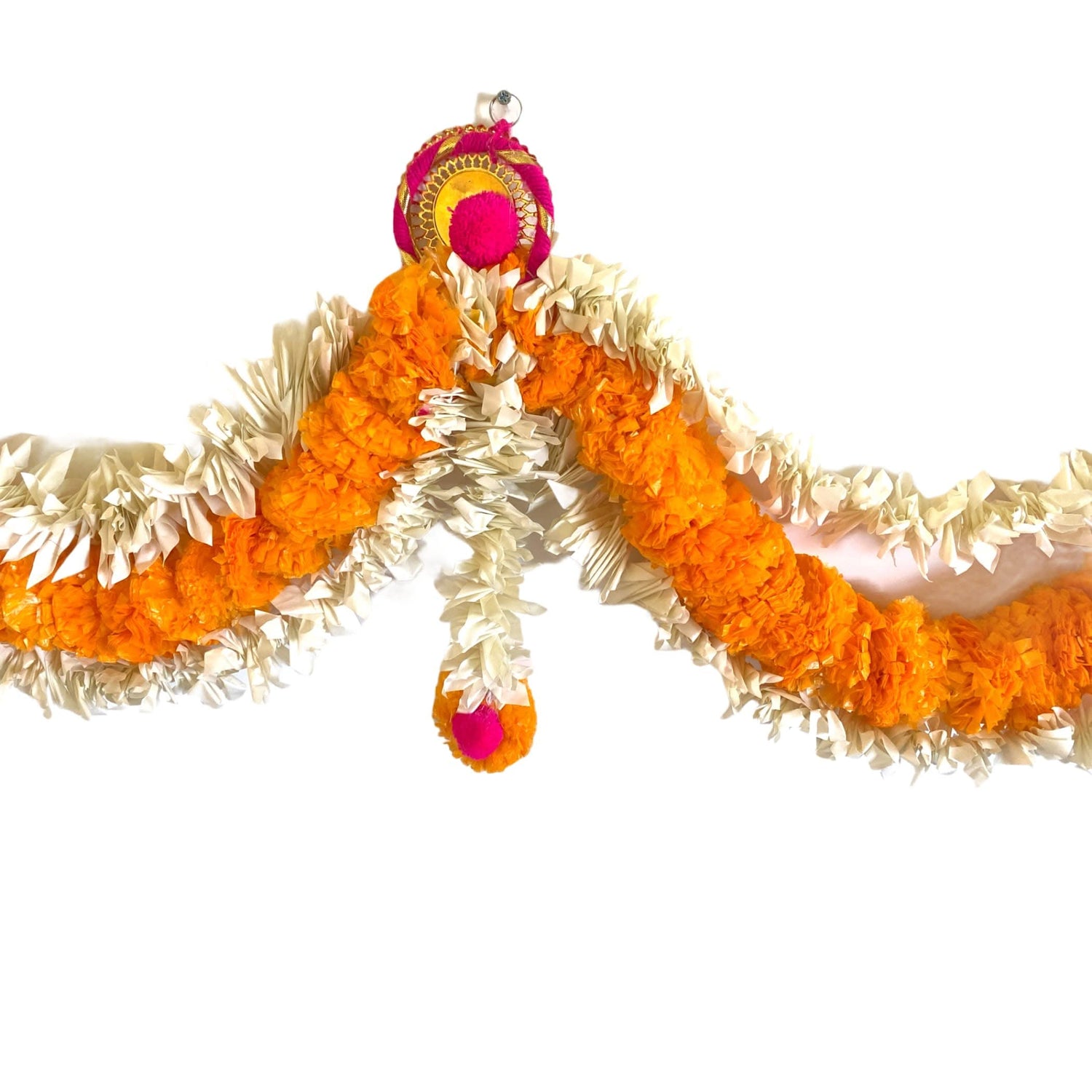 Marigold Jasmine Door Toran Hanging Valance Festival Marigold Garland Window Indoor Outdoor Decor Bandarwal Pooja Decor Wedding Favor Diwali Decor - LoveNspire