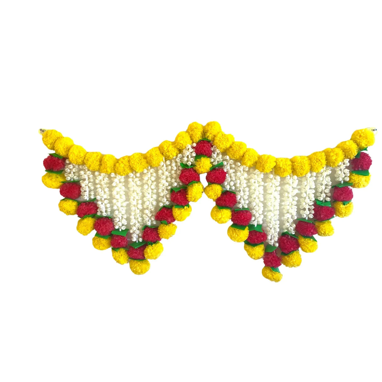 Marigold Jasmine Door Toran Hanging Valance Marygold Garland Mantle Window Decor Bandarwal Puja Diwali Decoration Day of the Dead Dia De Los Muertos Mexican Fiesta Halloween Decor (40 Inch) - LoveNspire