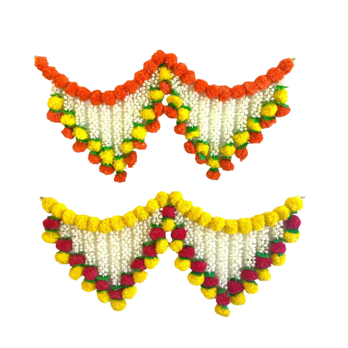 Marigold Jasmine Door Toran Hanging Valance Marygold Garland Mantle Window Decor Bandarwal Puja Diwali Decoration Day of the Dead Dia De Los Muertos Mexican Fiesta Halloween Decor (40 Inch) - LoveNspire