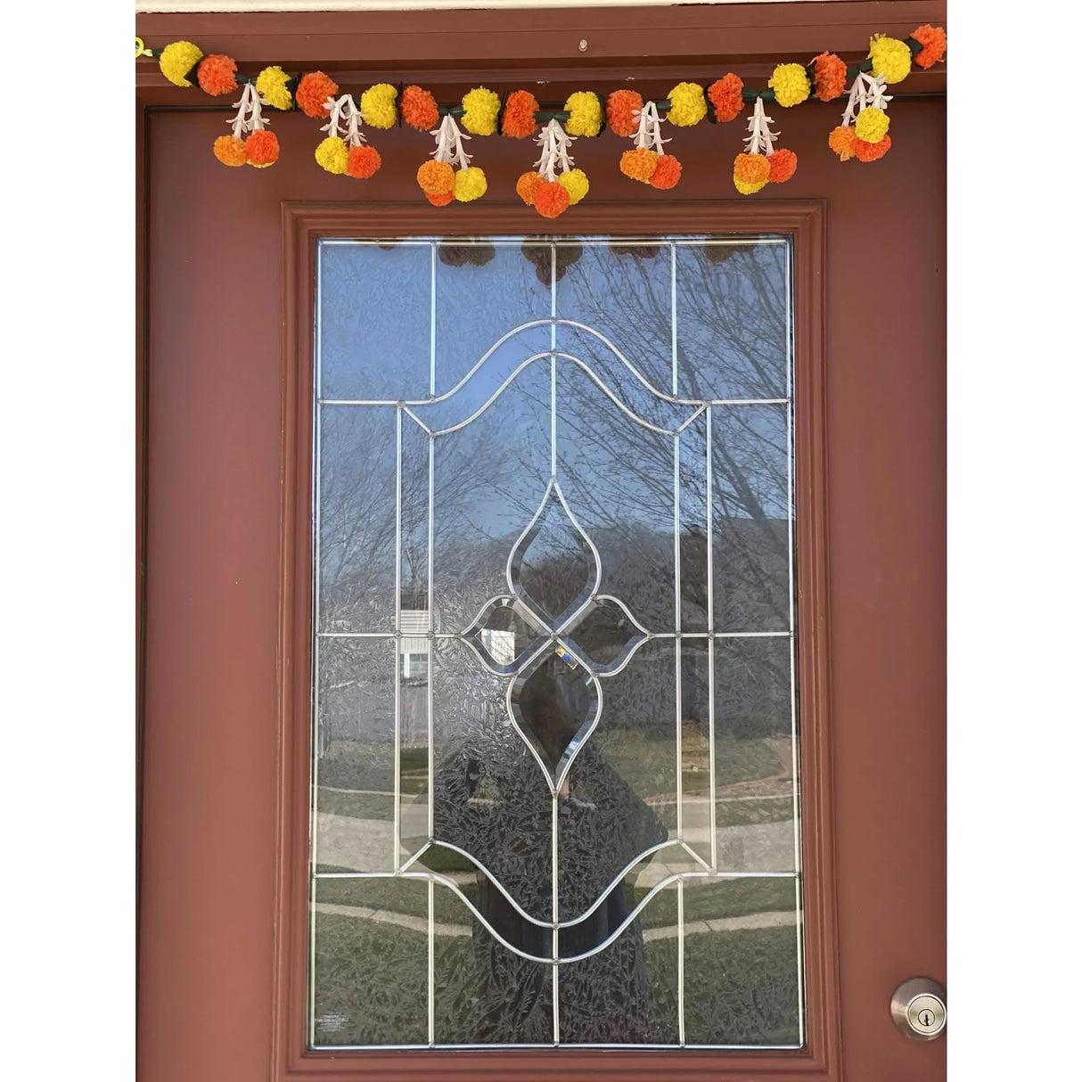 Marigold Tuberrose Door Toran Hanging Valance Festival Marigold Garland Window Indoor Outdoor Decor Bandarwal Pooja Decor Wedding Favor Diwali Decor - LoveNspire