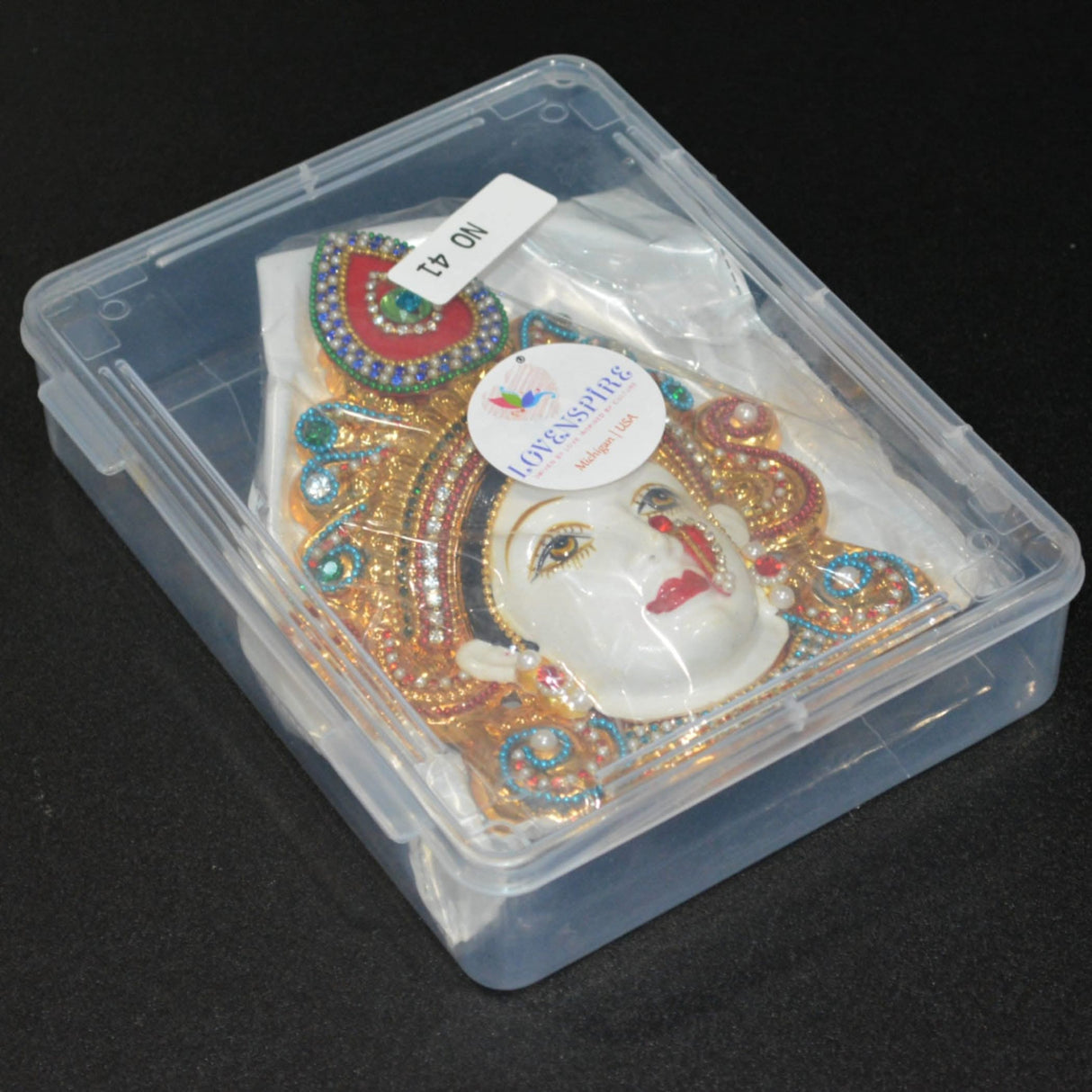 Durga Maa Face Idol Mukhota for Vara Lakshmi Vratam Navaratri Margashirsha Vratha Pooja Hindu Religious Temple Mandir Showpiece Mahalaxmi Goddess Face - LoveNspire