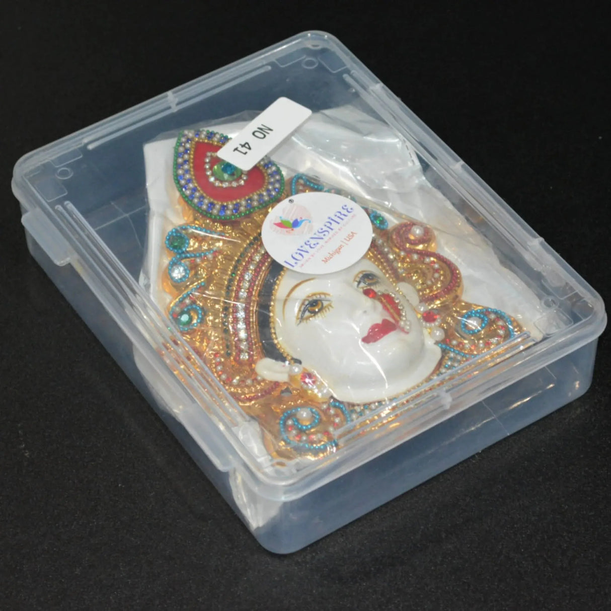 Durga Maa Face Idol Mukhota for Vara Lakshmi Vratam Navaratri Margashirsha Vratha Pooja Hindu Religious Temple Mandir Showpiece Mahalaxmi Goddess Face - LoveNspire