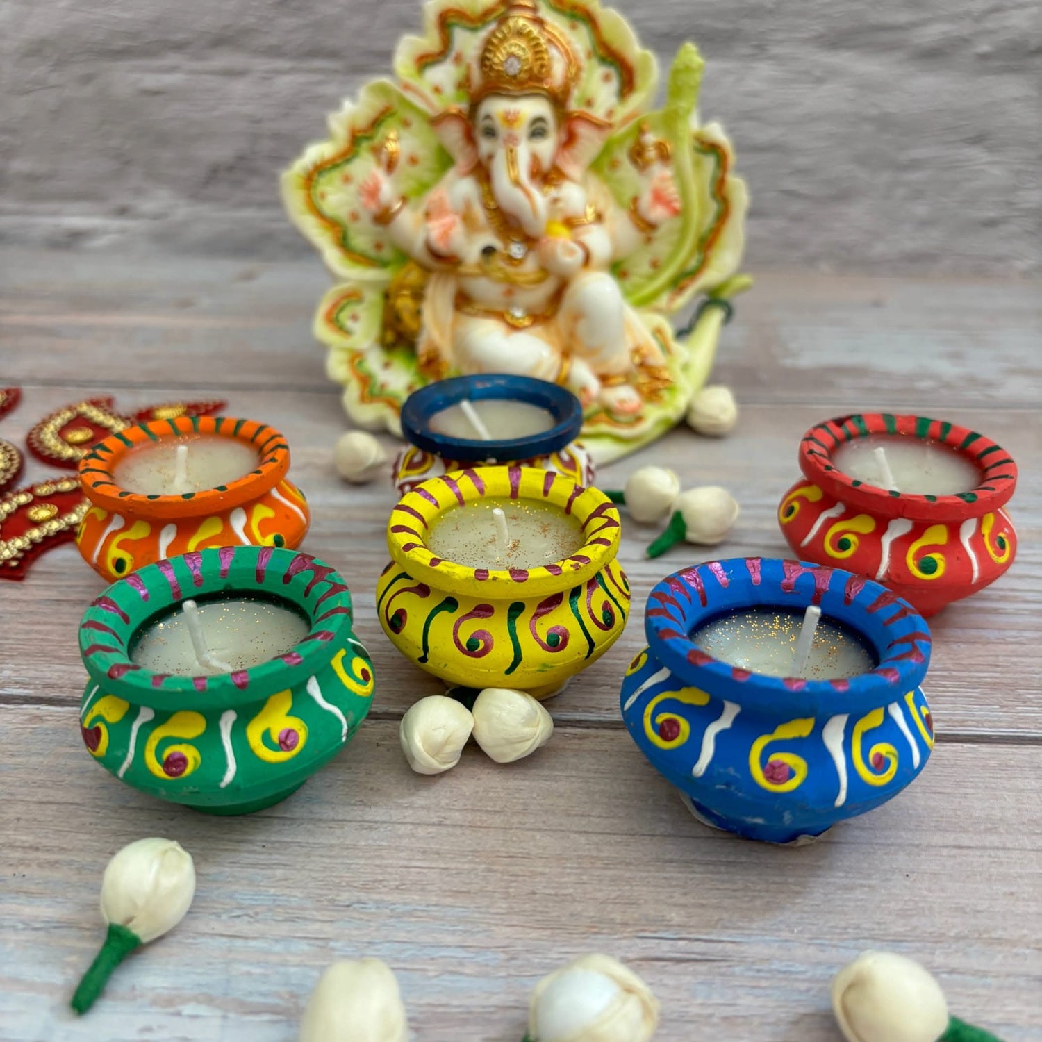 Matki Clay Diya Wax Filled Handmade Traditional Diyas for Diwali Pooja Vilakku Oil Lamp Tealight Deepawali Decoration Indian Gift Items Home Temple Decor - LoveNspire