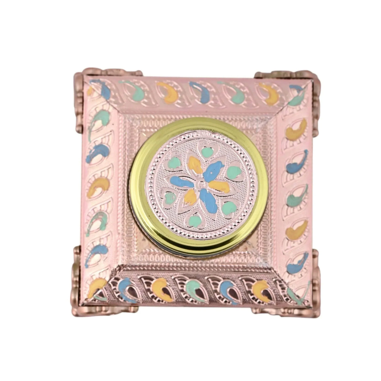 Meenakari Glass Jar Dryfruits Jars with Lid Decorative Serving Bowls Dry Fruit Storage Containers Return Gifts for Housewarming Baby Shower Wedding 200ml Cookies Nuts Candy Jar (4 Inch) - LoveNspire