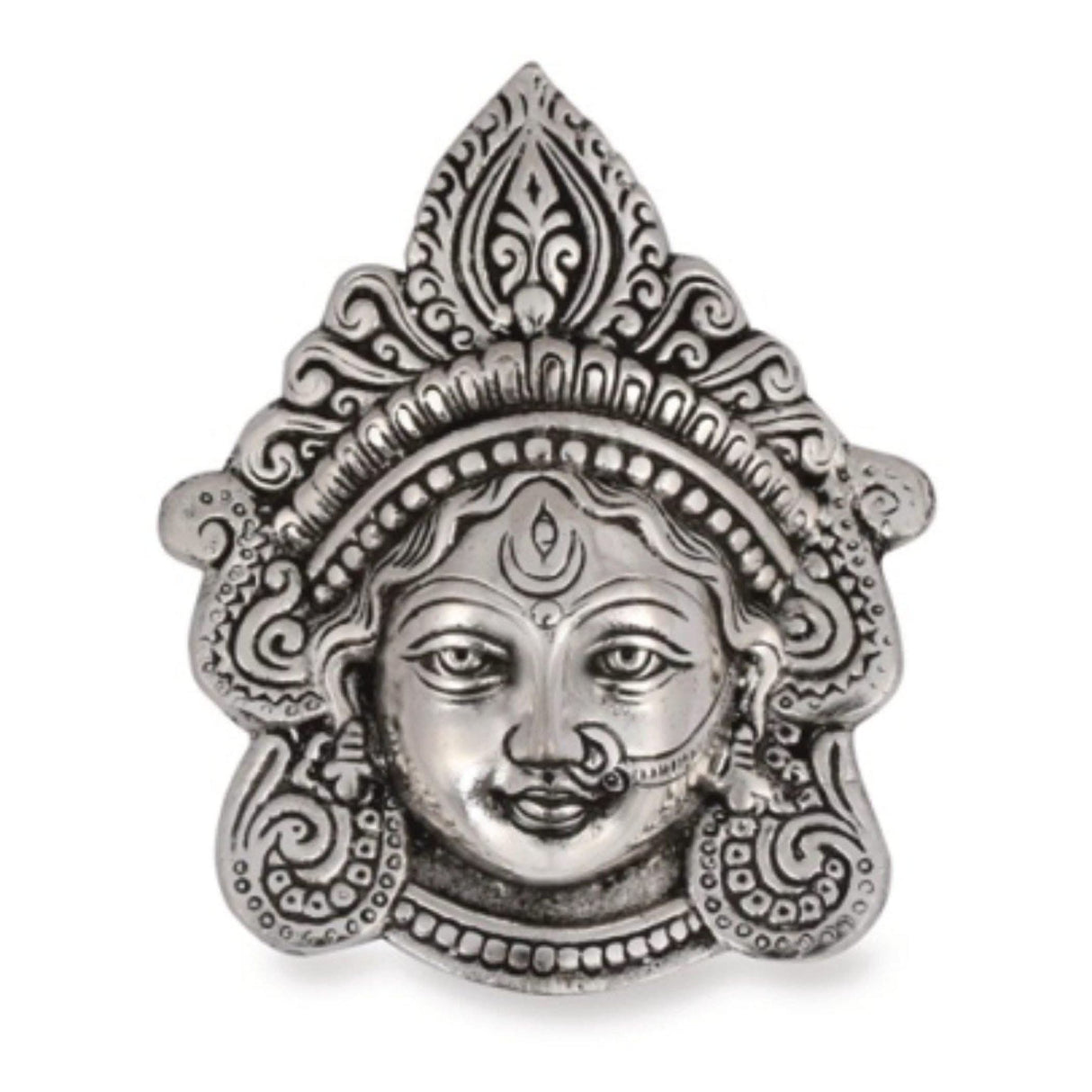 Metal Durga Face Wall Hanging Devi Durga Face Wall Decor Mata Ji Face Idol for Home Decor Puja Temple Mandir Showpiece Gifts Housewarming Diwali Gift - LoveNspire