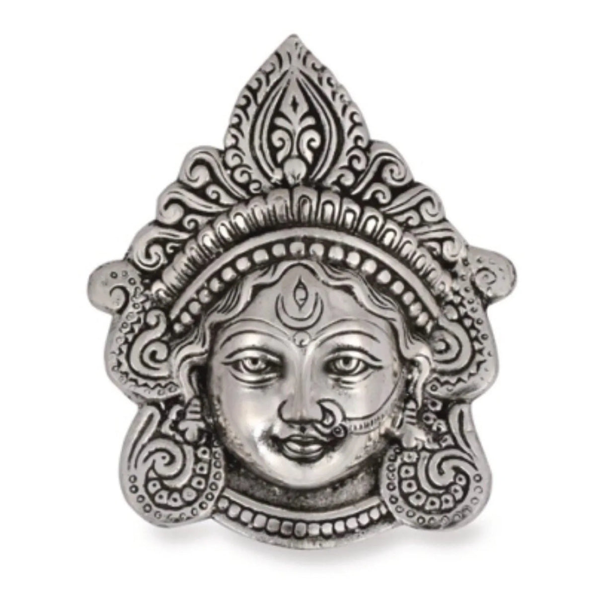 Metal Durga Face Wall Hanging Devi Durga Face Wall Decor Mata Ji Face Idol for Home Decor Puja Temple Mandir Showpiece Gifts Housewarming Diwali Gift - LoveNspire