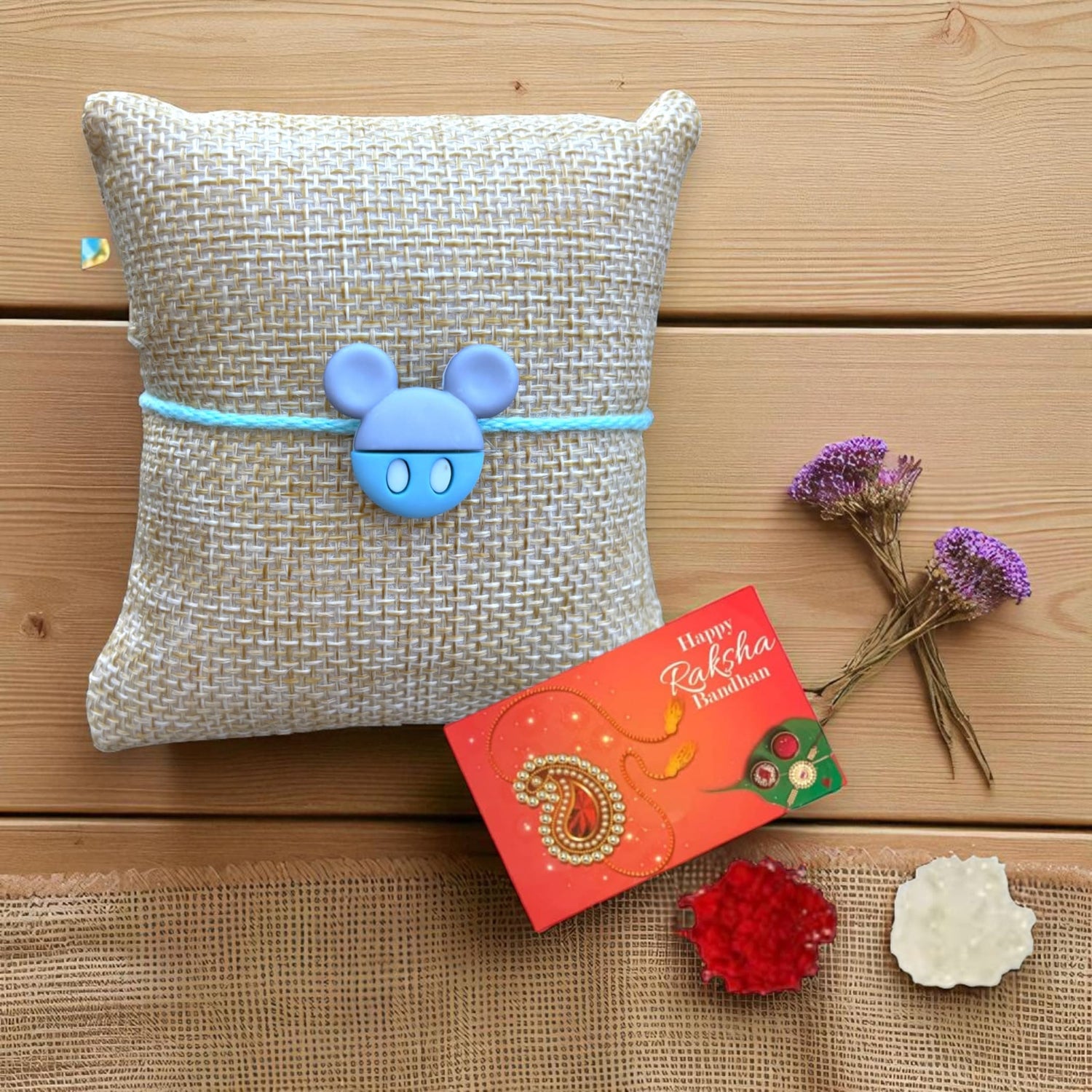 Mickey Mouse Rakhi, Rakhi for Baby Brother, Rakhri for Brother, Rakhi for Kid, Rakshabandhan, Rakhri, Raksha Bandhan - LoveNspire