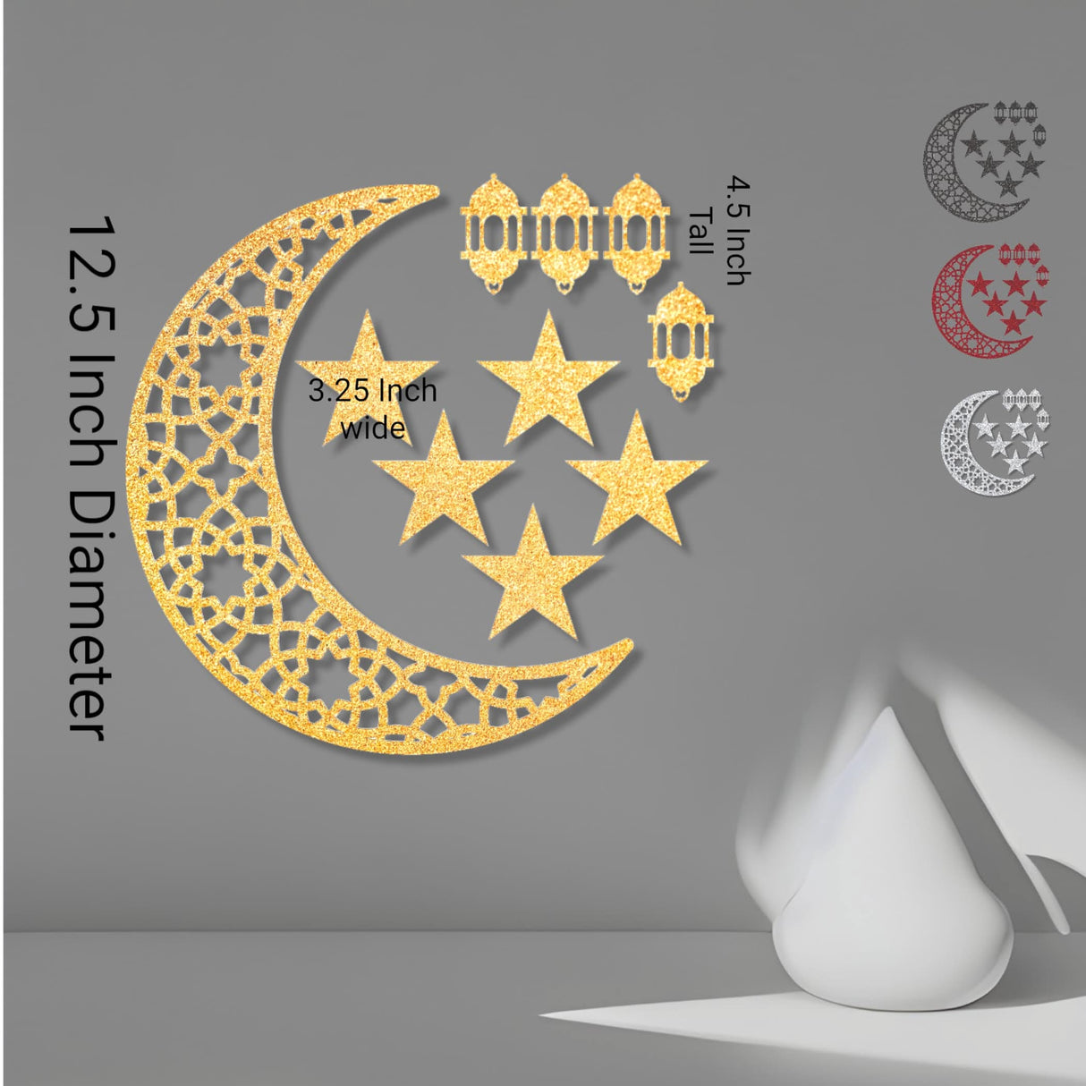 Moon Cutout for Backdrop, Eid Decoration, Moon Centerpiece Cut Out, Moon Cutout, Eid Mubarak, Eid Moon Stars, Eid Stars - LoveNspire