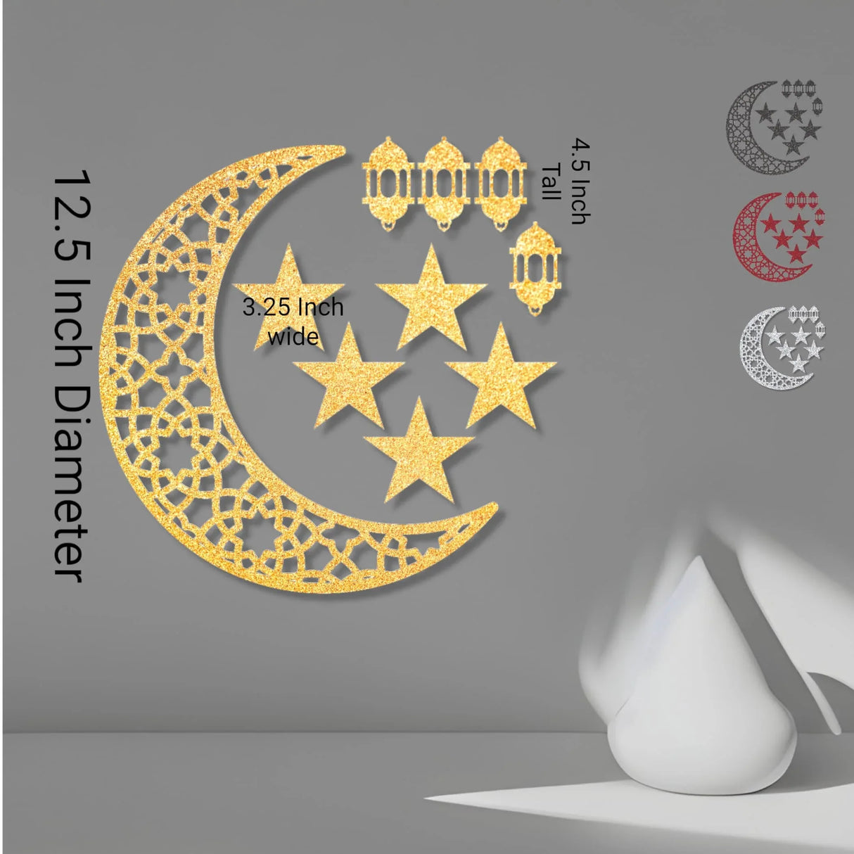 Moon Cutout for Backdrop, Eid Decoration, Moon Centerpiece Cut Out, Moon Cutout, Eid Mubarak, Eid Moon Stars, Eid Stars - LoveNspire