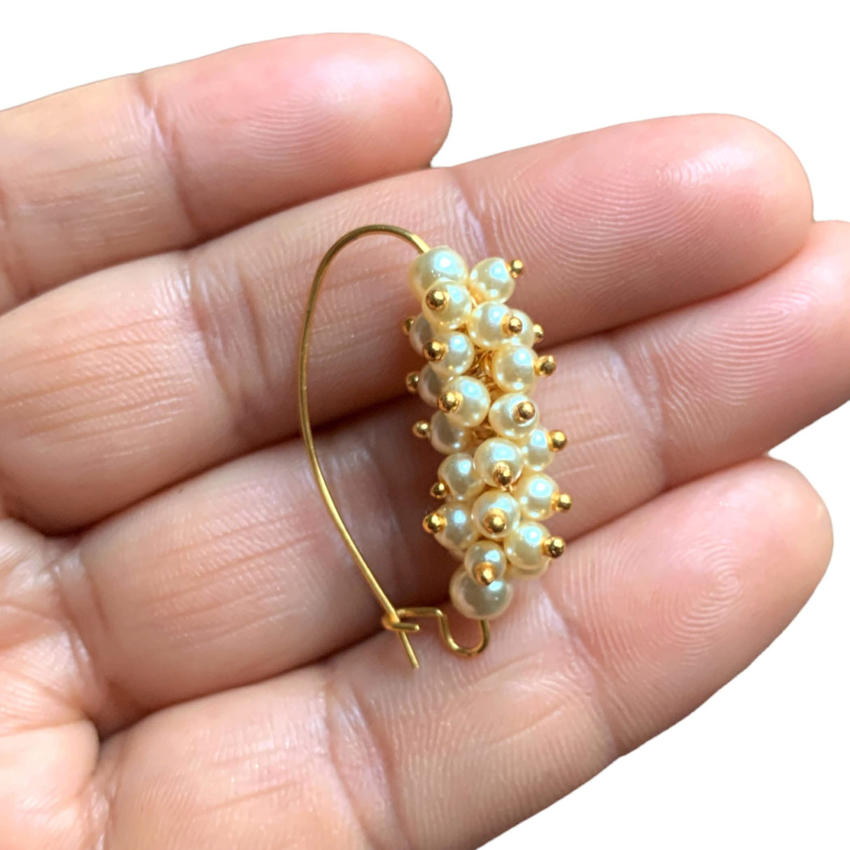 Indian Marathi Nath for Women Moti Pearl Marathi Nath Indian Jewelry Nose Ring Clip-On Marathi Bridal Nathani Bollywood Style Faux Pearl Non-Piercing Jewelry for Women Birthday Gift For Her - LoveNspire