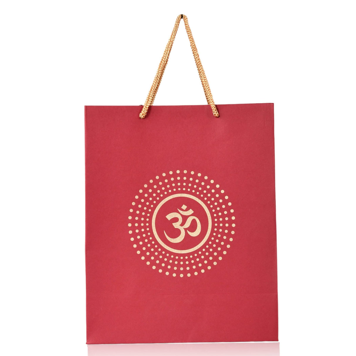 Om Paper Carry Bags Eco-friendly Indian Gift Bag for Wedding Housewarming Navratri Puja Diwali Return Gifts - 8x4x10 Inch - LoveNspire
