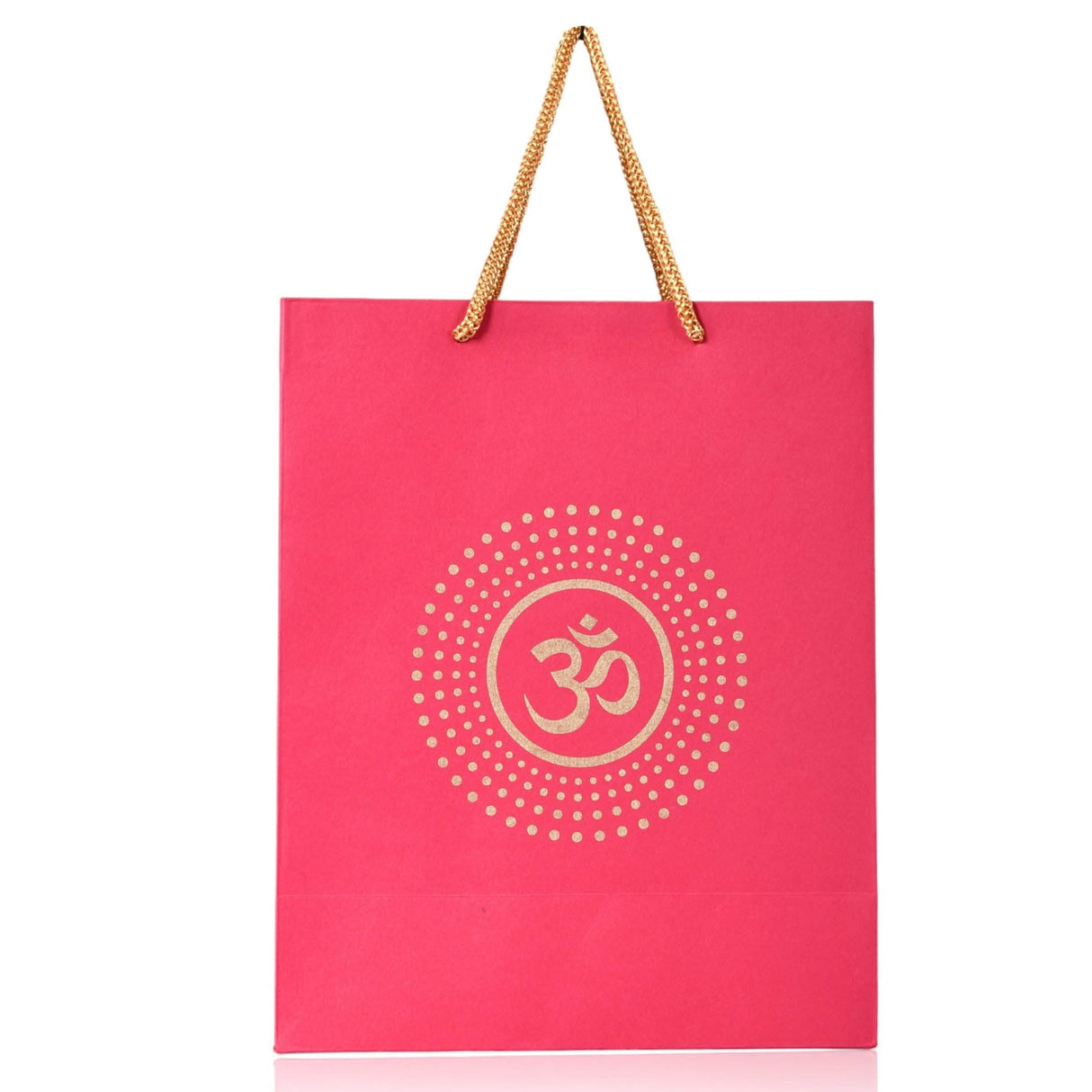 Om Paper Carry Bags Eco-friendly Indian Gift Bag for Wedding Housewarming Navratri Puja Diwali Return Gifts - 8x4x10 Inch - LoveNspire