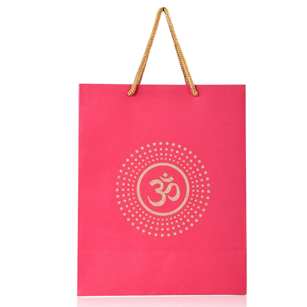 Om Paper Carry Bags Eco-friendly Indian Gift Bag for Wedding Housewarming Navratri Puja Diwali Return Gifts - 8x4x10 Inch - LoveNspire