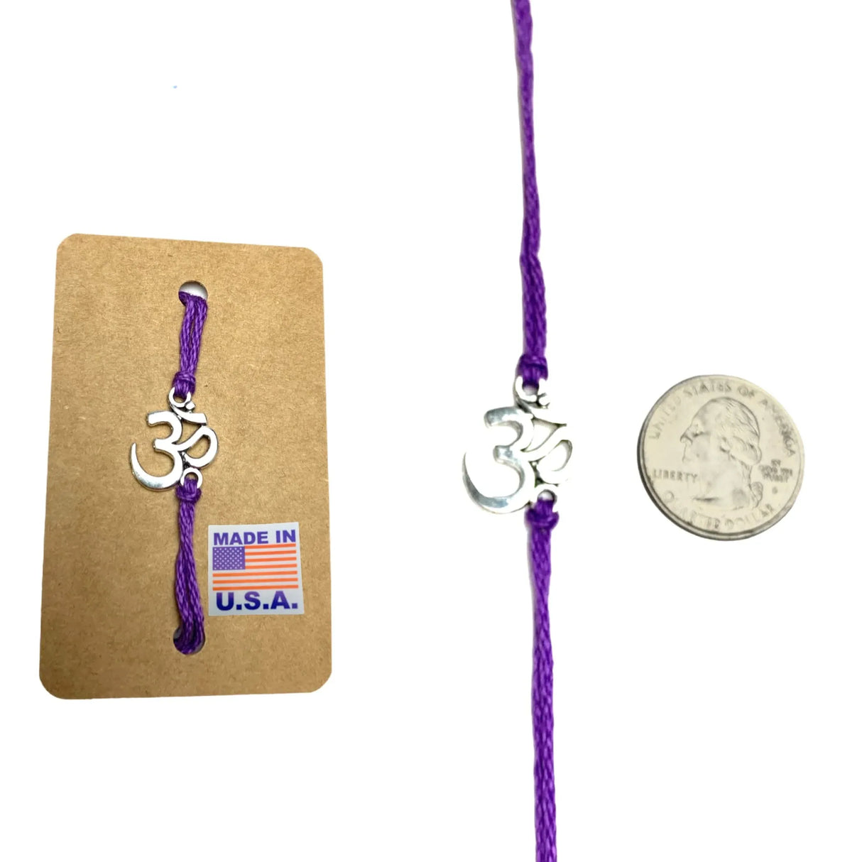 Assorted Om Raksha Bandhan Rakhi Memorial Bracelet, Red Thread Hindu Festival Bracelet for Sister and Brother Made in Usa - LoveNspire