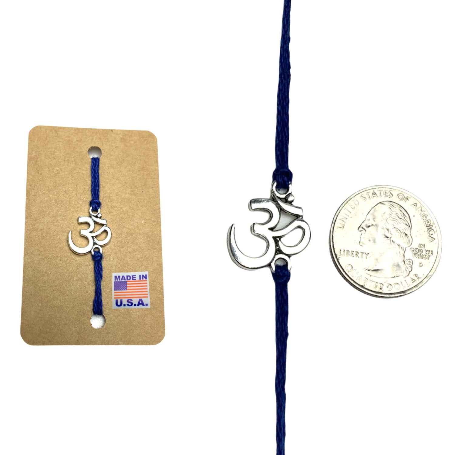 Assorted Om Raksha Bandhan Rakhi Memorial Bracelet, Red Thread Hindu Festival Bracelet for Sister and Brother Made in Usa - LoveNspire