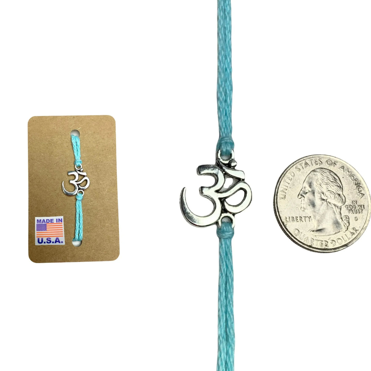 Assorted Om Raksha Bandhan Rakhi Memorial Bracelet, Red Thread Hindu Festival Bracelet for Sister and Brother Made in Usa - LoveNspire