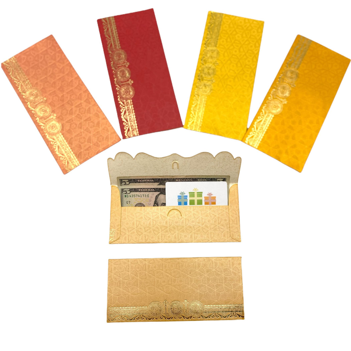 Assorted 3 Wheel Paper Shagunmoney Envelopes, Lucky Cash Gift Envelope, Gifts Card Holder,currency, Tip Evenvolopes, Eid Diwali Christmas Wedding - LoveNspire