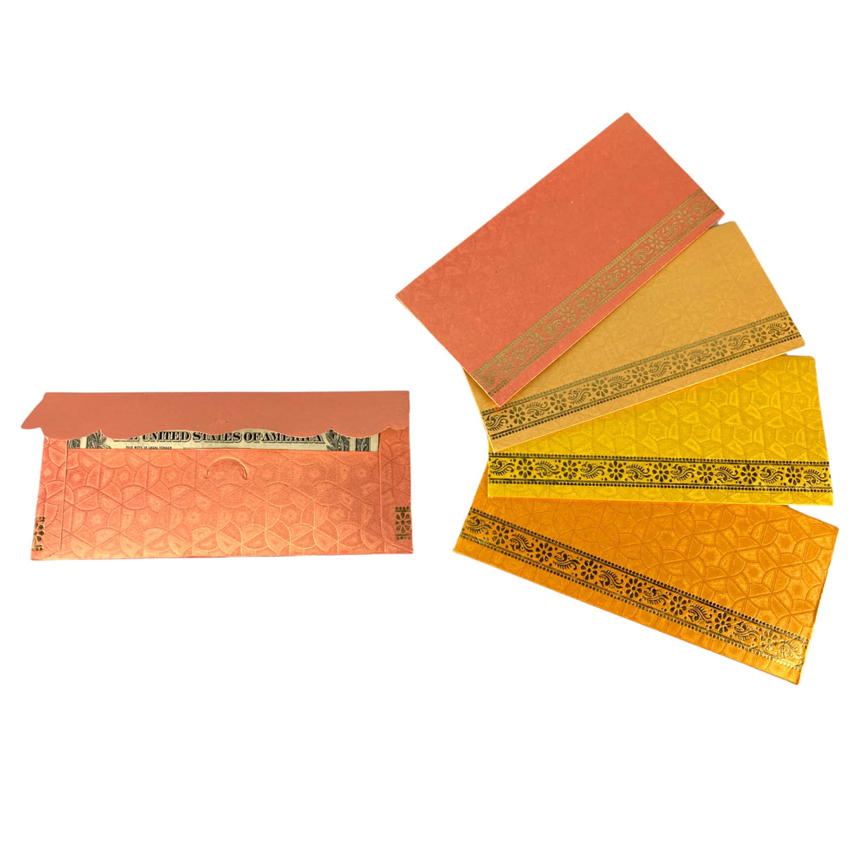 Pack of 10 Money Envelopes for Cash Assorted Indian Paper Shagun Lifafa Gift Cards Decorative Lucky Cash Gift Envelope Currency Holder Tip Envelopes Wedding Diwali Gift - LoveNspire