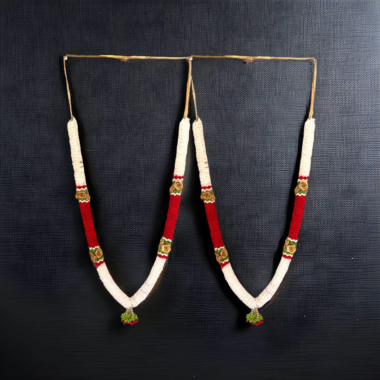 Pack of 2 Varmala Wedding Garland Artificial Red Rose Varmala Indian Milini Mala Indian Wedding Haar Bride and Groom Mala Muslim Arab Punjabi Nika Event - LoveNspire