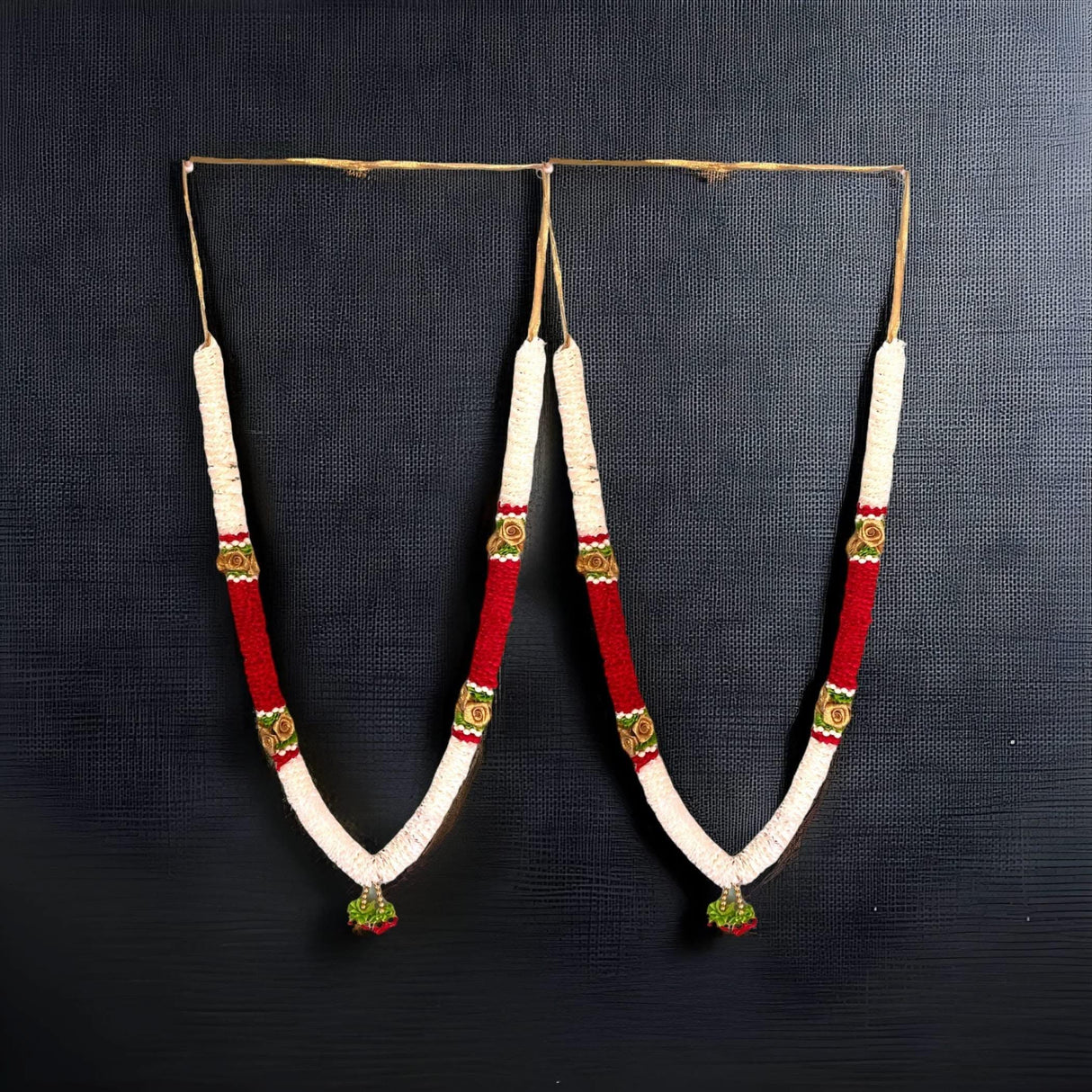 Pack of 2 Varmala for Wedding Artificial Mala for Bride and Groom Indian Milni Mala Wedding Garland Haar 22 Inch Muslim Punjabi Jaimala Nikkah - LoveNspire