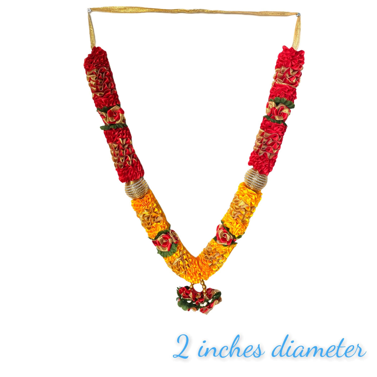 Pack of 2 Varmala Wedding Garland Artificial Yellow and Red Rose Varmala Indian Milini Mala Indian Wedding Haar Bride and Groom Mala Muslim Punjabi Jaimala - LoveNspire