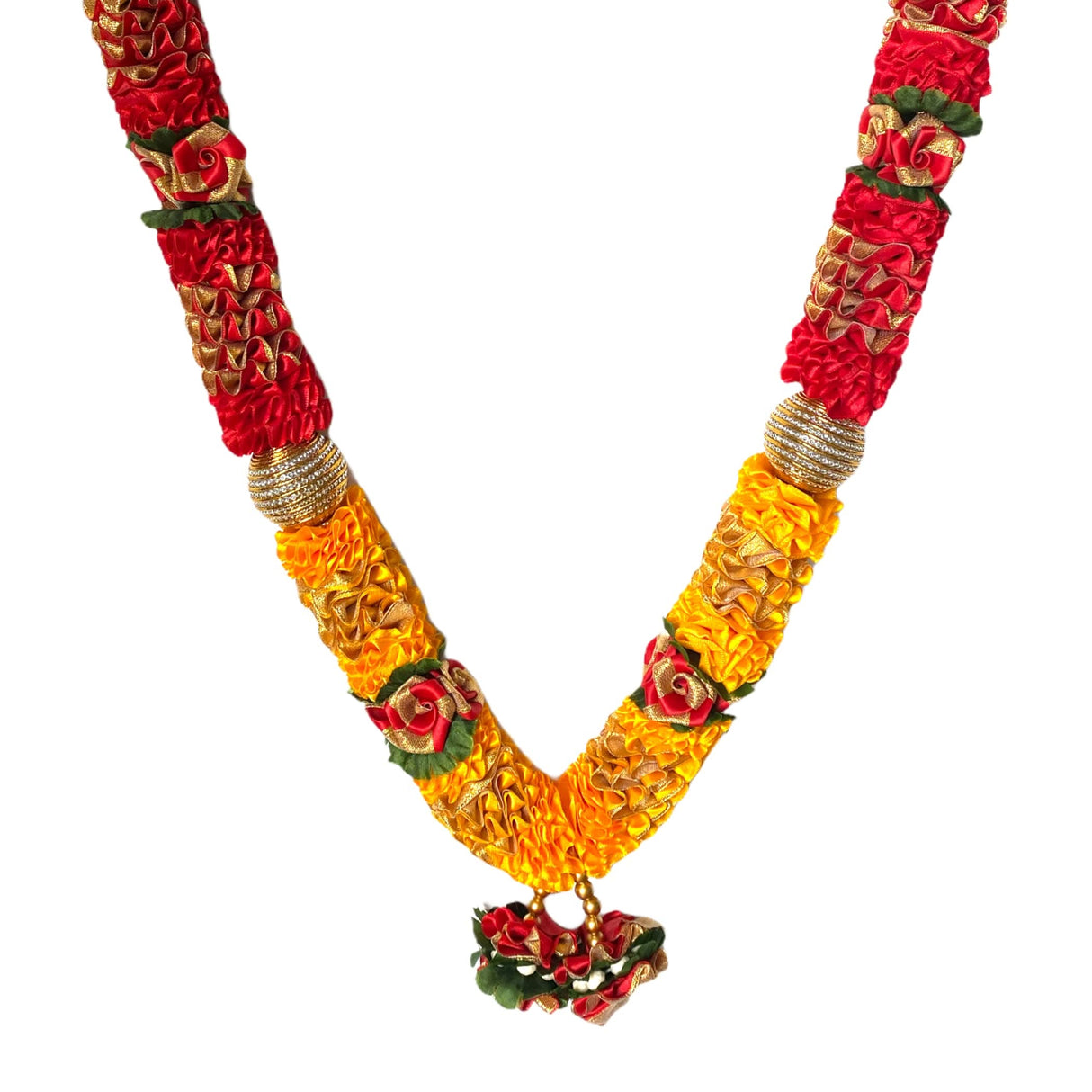 Pack of 2 Varmala Wedding Garland Artificial Yellow and Red Rose Varmala Indian Milini Mala Indian Wedding Haar Bride and Groom Mala Muslim Punjabi Jaimala - LoveNspire