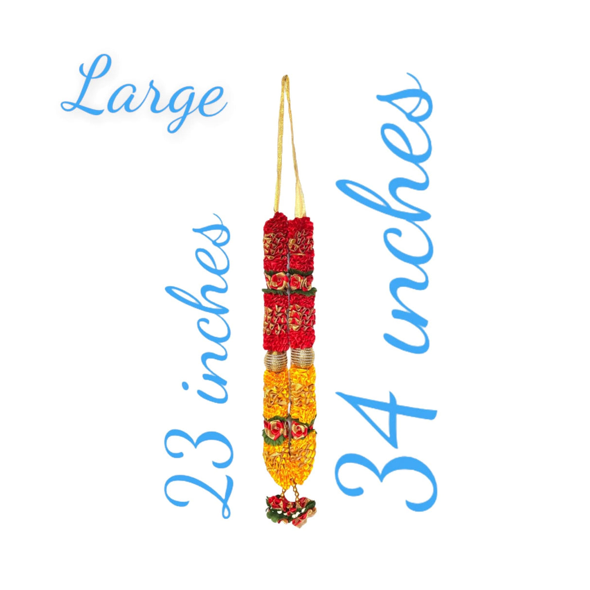 Pack of 2 Varmala Wedding Garland Artificial Yellow and Red Rose Varmala Indian Milini Mala Indian Wedding Haar Bride and Groom Mala Muslim Punjabi Jaimala - LoveNspire