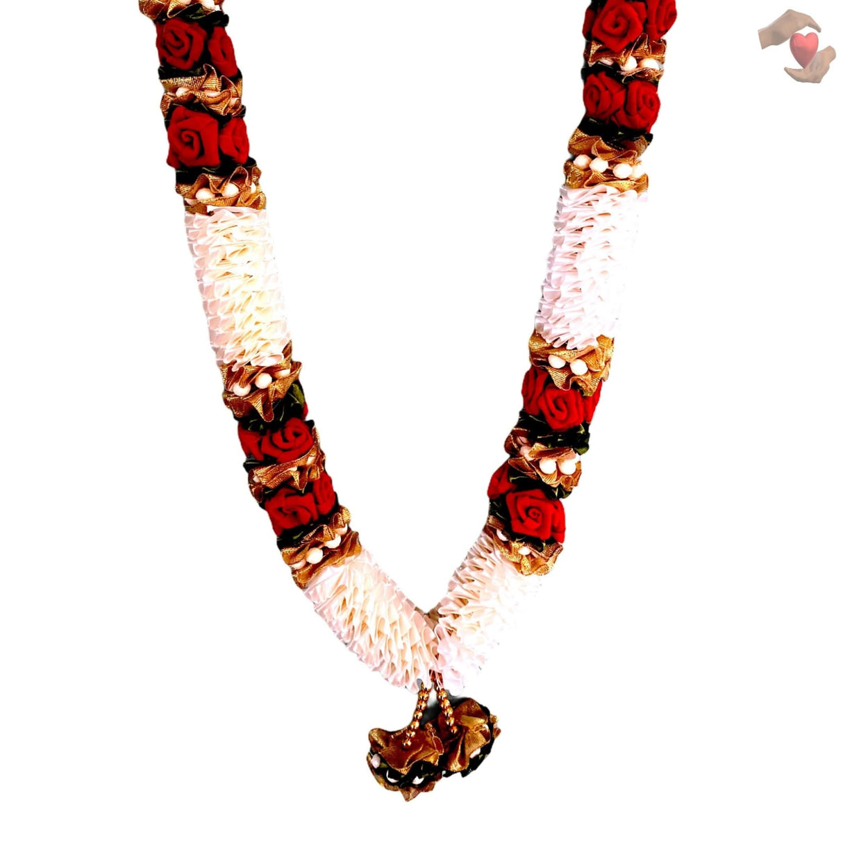 Pack of 2 Varmala Wedding Garland White Red Rose Varmala Indian Milini Mala Indian Wedding Haar Bride and Groom Mala Muslim Arab Punjabi Nika Event Jaimala - LoveNspire