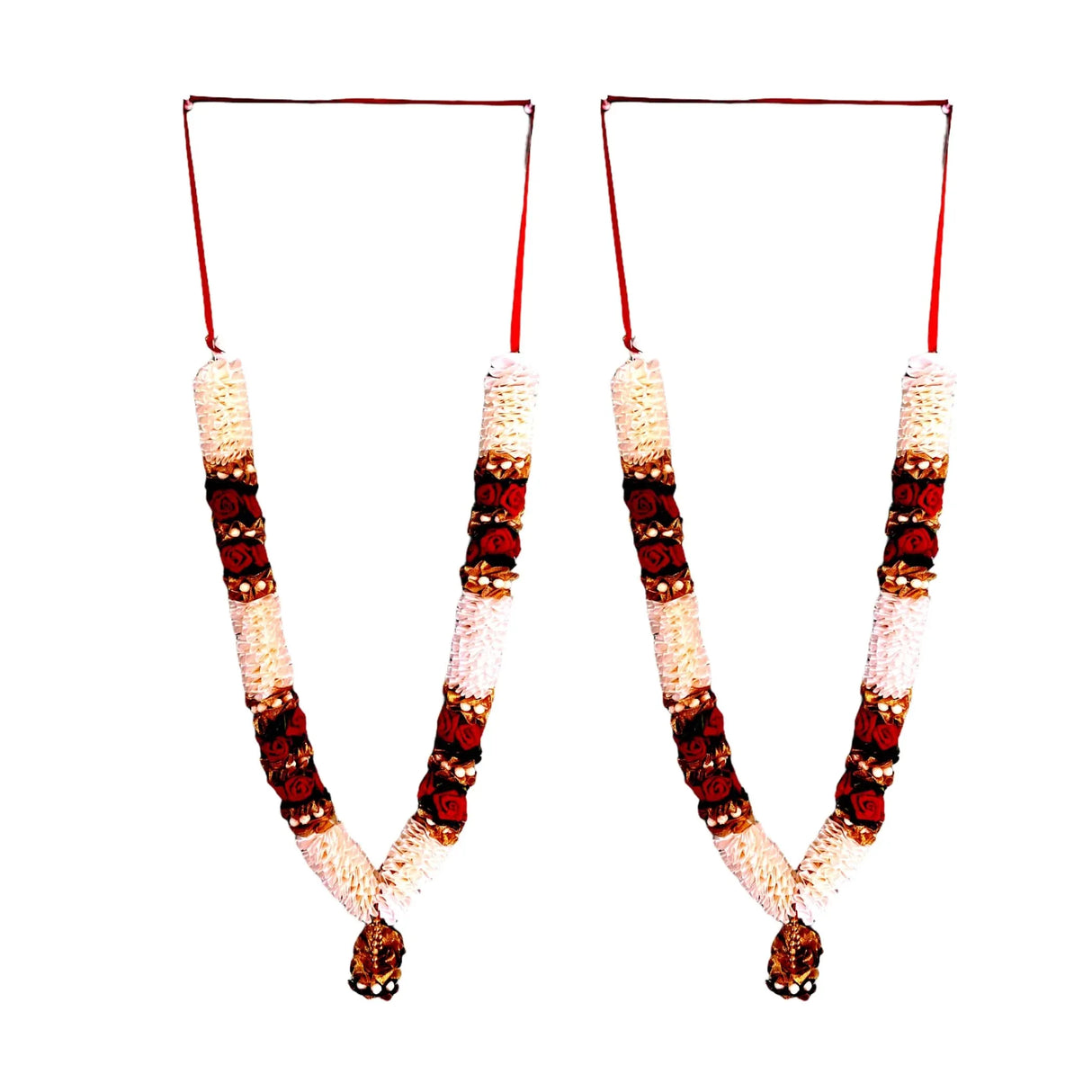 Pack of 2 Varmala for Wedding Artificial Mala for Bride and Groom Indian Milni Mala Wedding Garland Haar 24 Inch Muslim Punjabi Jaimala Nikkah - LoveNspire