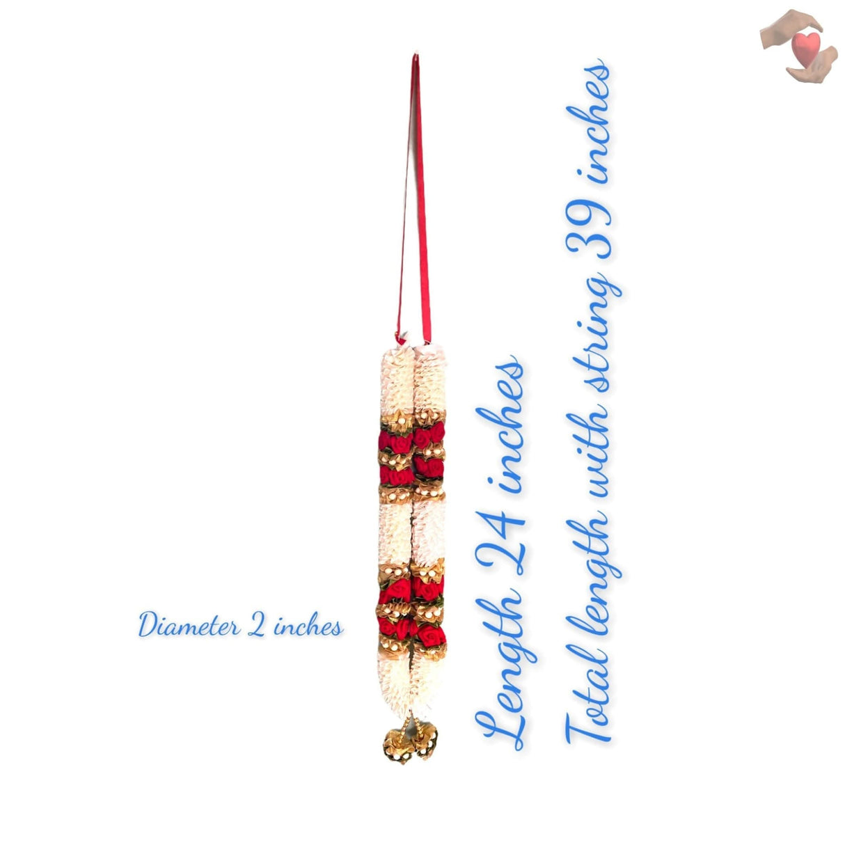Pack of 2 Varmala Wedding Garland White Red Rose Varmala Indian Milini Mala Indian Wedding Haar Bride and Groom Mala Muslim Arab Punjabi Nika Event Jaimala - LoveNspire