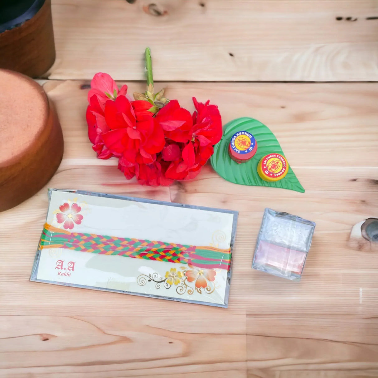 3CT Minimalist Rakhi for Brother, Rakhi Card, Rakhi Bracelet Rakasha Bandhan Handmade Rakhi Gifts Traditional Rakhi with Tika Roli Greeting Card - LoveNspire