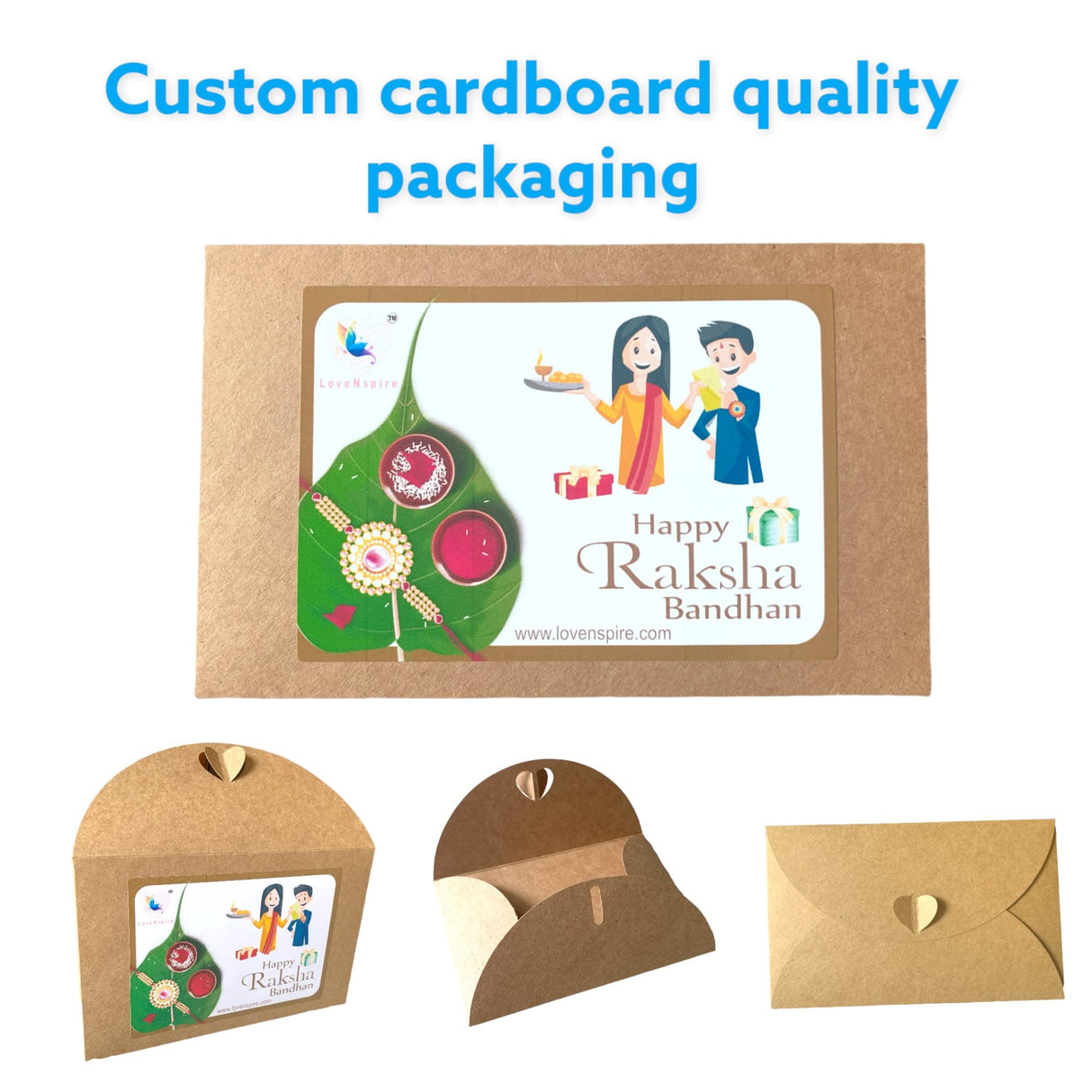 3CT Minimalist Rakhi for Brother, Rakhi Card, Rakhi Bracelet Rakasha Bandhan Handmade Rakhi Gifts Traditional Rakhi with Tika Roli Greeting Card - LoveNspire