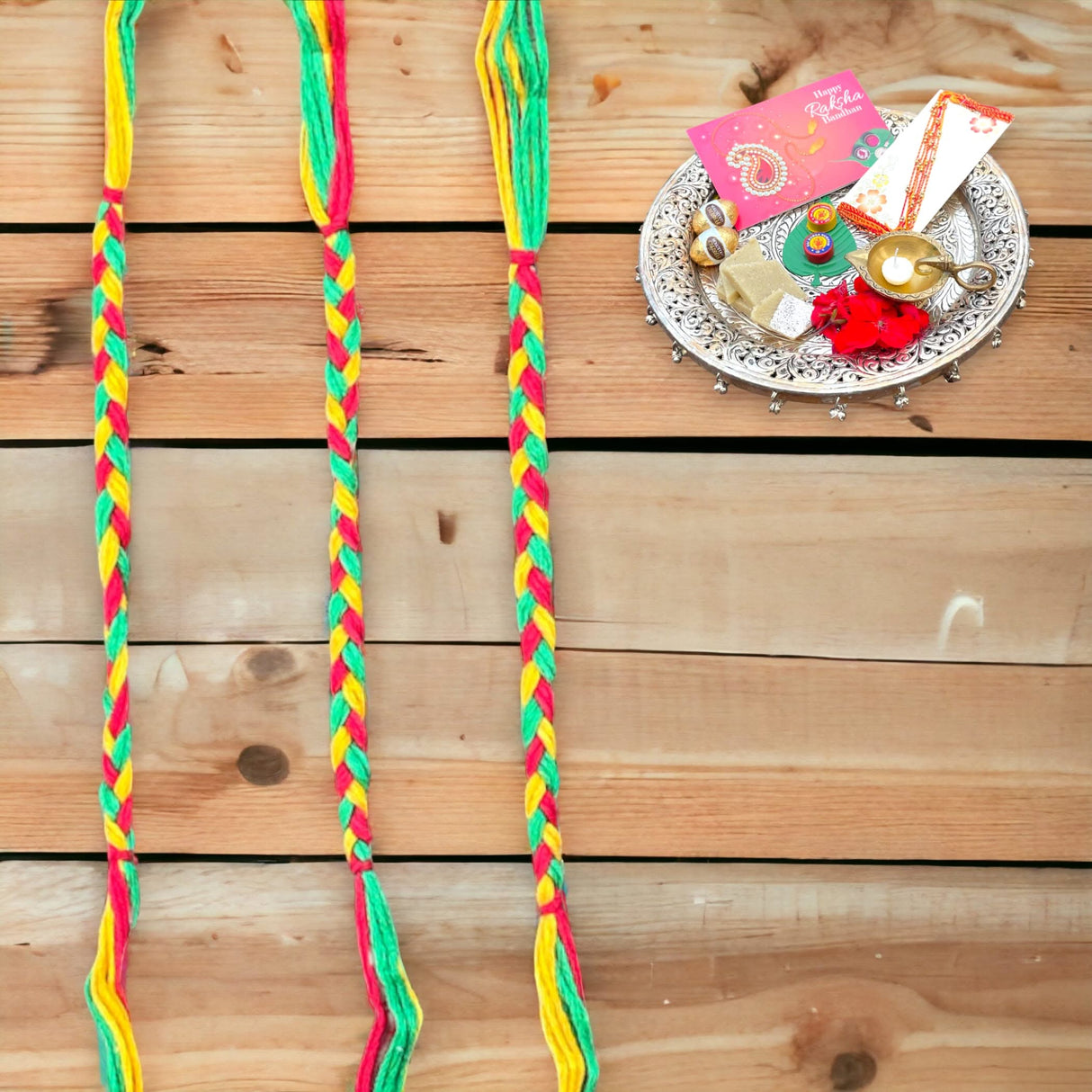 3CT Minimalist Rakhi for Brother, Rakhi Card, Rakhi Bracelet Rakasha Bandhan Handmade Rakhi Gifts Traditional Rakhi with Tika Roli Greeting Card - LoveNspire