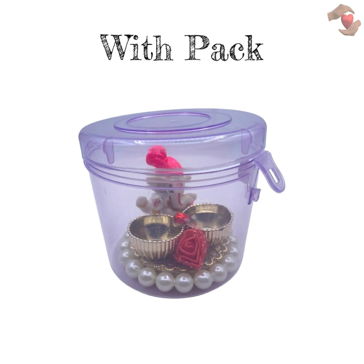 Pack of 4 Bulk Decorative Plate Indian Pooja Thali with Ganesh Murti Artificial Flower and Bowls Haldi Kumkum Platter Teej Diwali Pooja Return Gift Housewarming Gift - LoveNspire