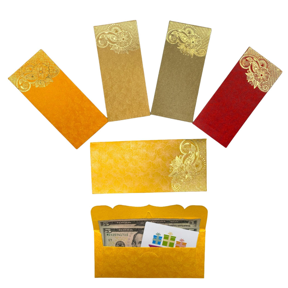 Paisley Shagun Money Envelopes, Lucky Cash Gift Envelope, Gifts Card Holder,currency, Tip Evenvolopes, Eid Diwali Christmas Wedding Chinese - LoveNspire