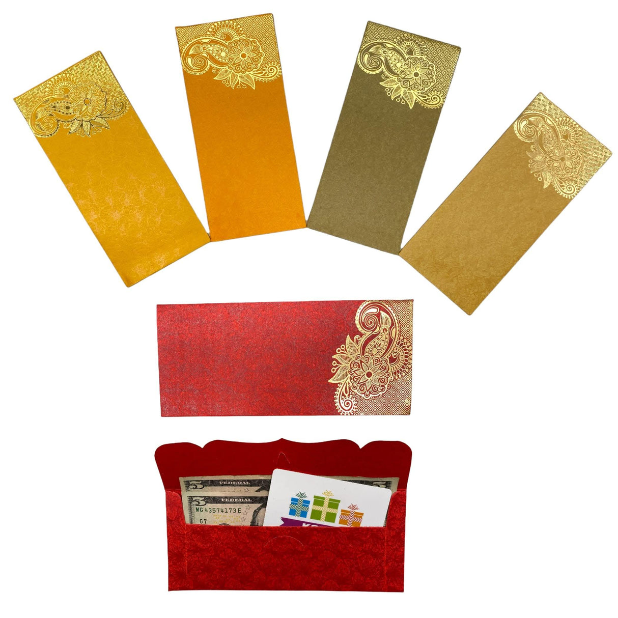Paisley Shagun Money Envelopes, Lucky Cash Gift Envelope, Gifts Card Holder,currency, Tip Evenvolopes, Eid Diwali Christmas Wedding Chinese - LoveNspire