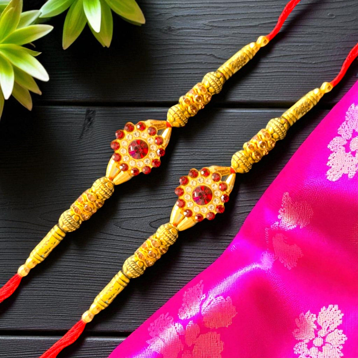 2CT Rakhi Set for Brother Bhabhi Beautiful Thread Bracelet Gift Hamper for Raksha Bandhan Celebration Rakashabandhan Gifts Sister In Law Bracelets - LoveNspire