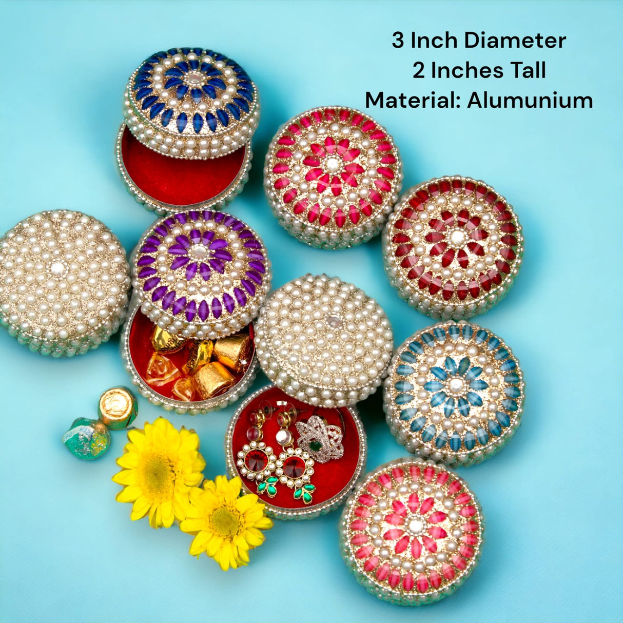 Pearl Jewelry Box for Women Jewelry Travel Case Indian Festival Favor Wedding Pooja Diwali Gift Jewelry Organizer for Mother’s Day Anniversary Housewarming - LoveNspire