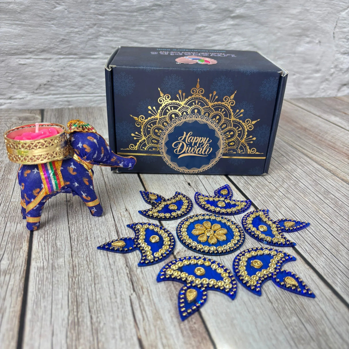 Personalize Diwali Gifts Box Navratri Sweet Gift Boxes Hamper Basket, Decor Rangoli, Candle Holder for Employees, Office / Corporate Gifting Items - LoveNspire