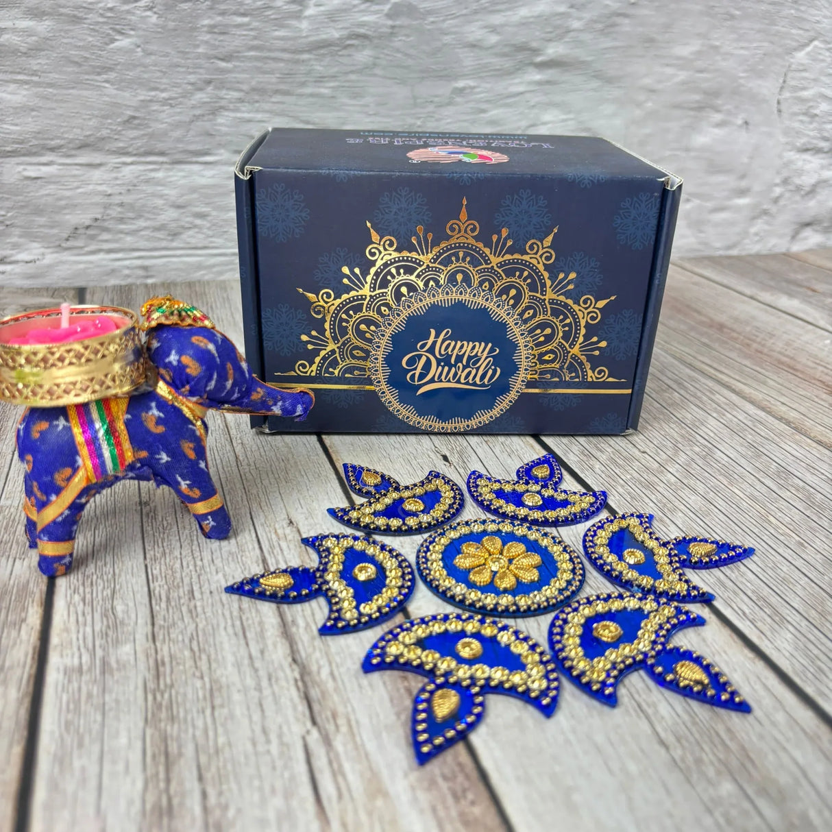 Personalize Diwali Gifts Box Navratri Sweet Gift Boxes Hamper Basket, Decor Rangoli, Candle Holder for Employees, Office / Corporate Gifting Items - LoveNspire